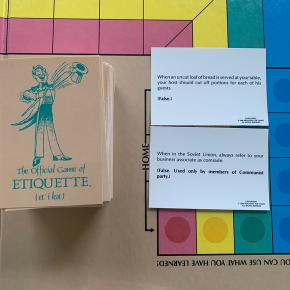The OFFICIAL GAME of ETIQUETTE board game by Mountain Top Game RARE and … - Picture 9 of 13